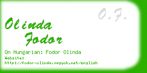 olinda fodor business card
